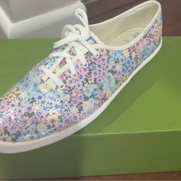 Kate Spade White and Blue Sneakers - Picture 2 of 3